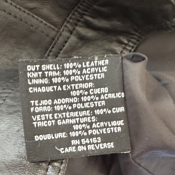 Nine West Classic Black Leather Jacket - Picture 6 of 8